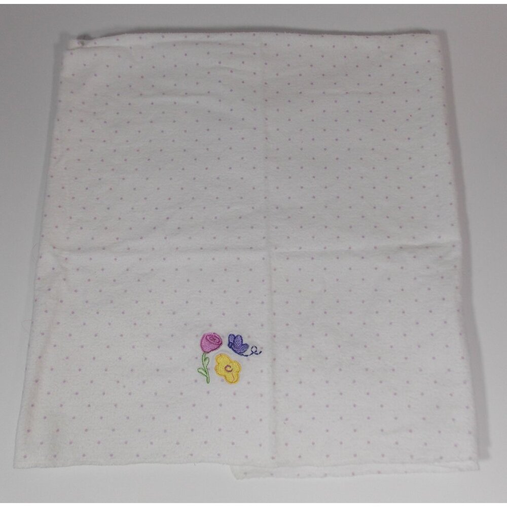 Baby Connection Polka Dot Floral Receiving Blanket 30in Security Lovey Girl